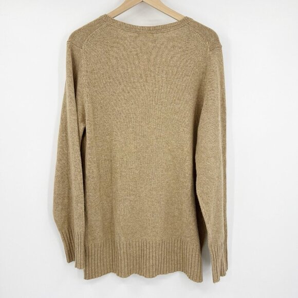 Vintage Old Navy Camel Tan V-Neck Perfect Fit 90's Y2K Sweater Wool Angora XXL - Picture 4 of 5